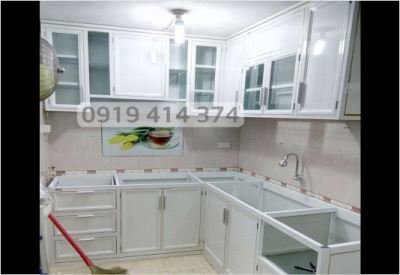 Tủ bếp nhôm kính nhà chị Trang, đường Quang Trung, Hải Phòng