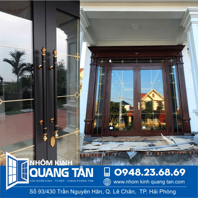 Thi công cửa nhôm kính hộp nan đồng tại TP Hải Phòng - Ảnh 4