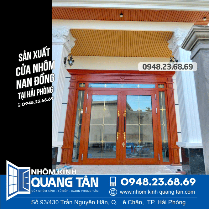 Thi công cửa nhôm kính hộp nan đồng tại TP Hải Phòng - Ảnh 3