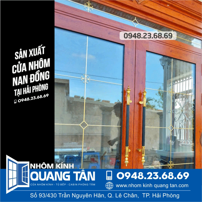 Thi công cửa nhôm kính hộp nan đồng tại TP Hải Phòng - Ảnh 2