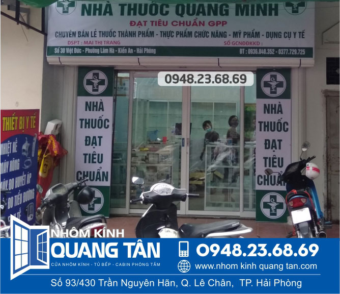 Thiết kế, thi công tủ thuốc tây tại Hải Phòng, nhà thuốc Quang Minh - Ảnh 2